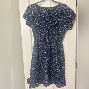 Blue and White Patterned Dress